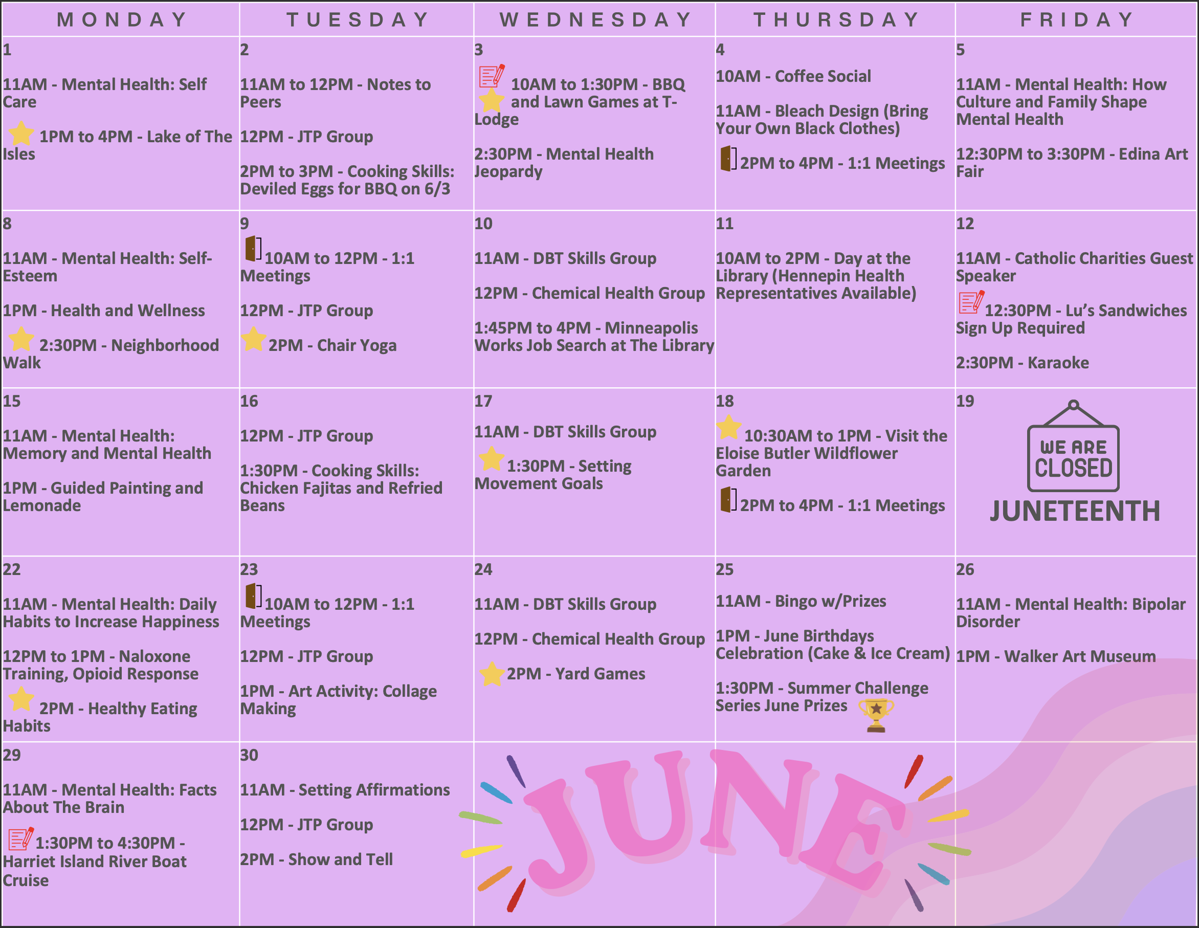 Resource Center Calendar